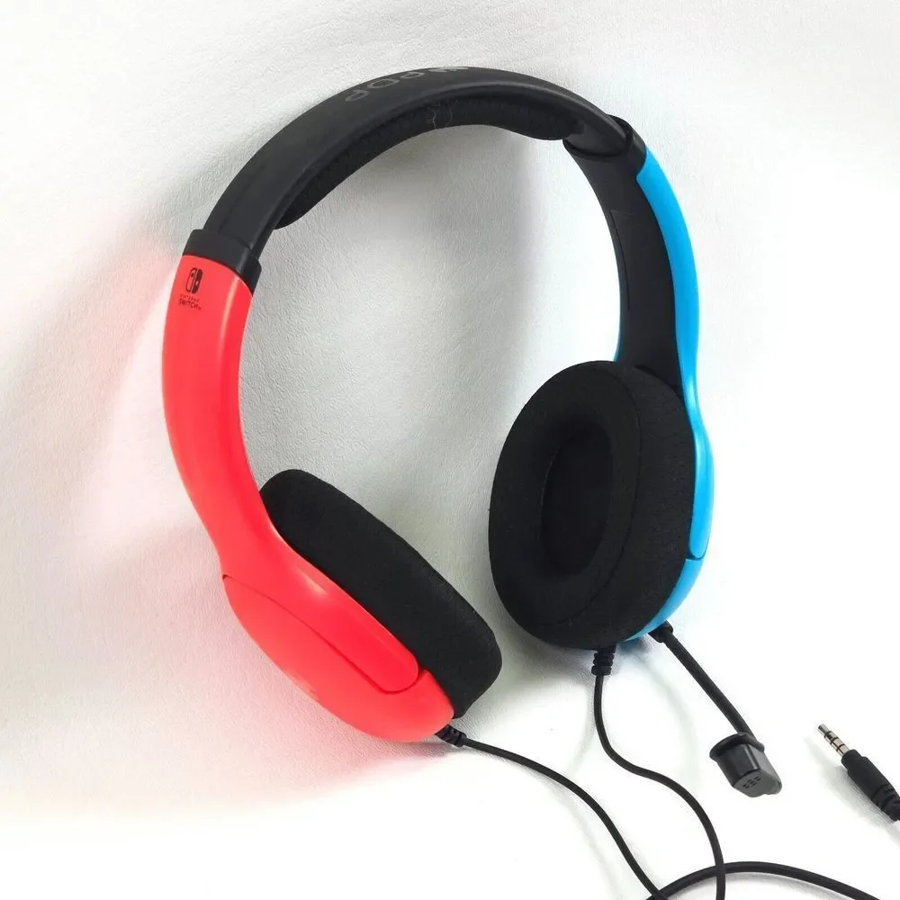 Nintendo Switch PDP AirLite Wired Gaming Headset Blue Red Black Over the Ear EUC